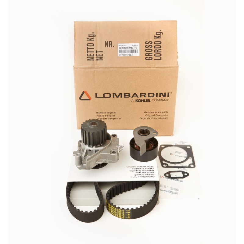 Water Pump, Belt & Tensioner Kit Lombardini LDW 702