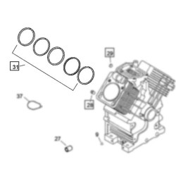 Jeu de segments (STD) Style B1.2mm CH 730 CV,ECH,KT,SV,ZT...