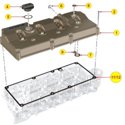 bouchon de remplissage d’huile sur culasse moteurs Kohler KDI
