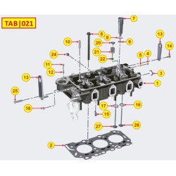 Gasket cylinder head 1 hole
