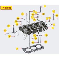Gasket cylinder head 1 hole