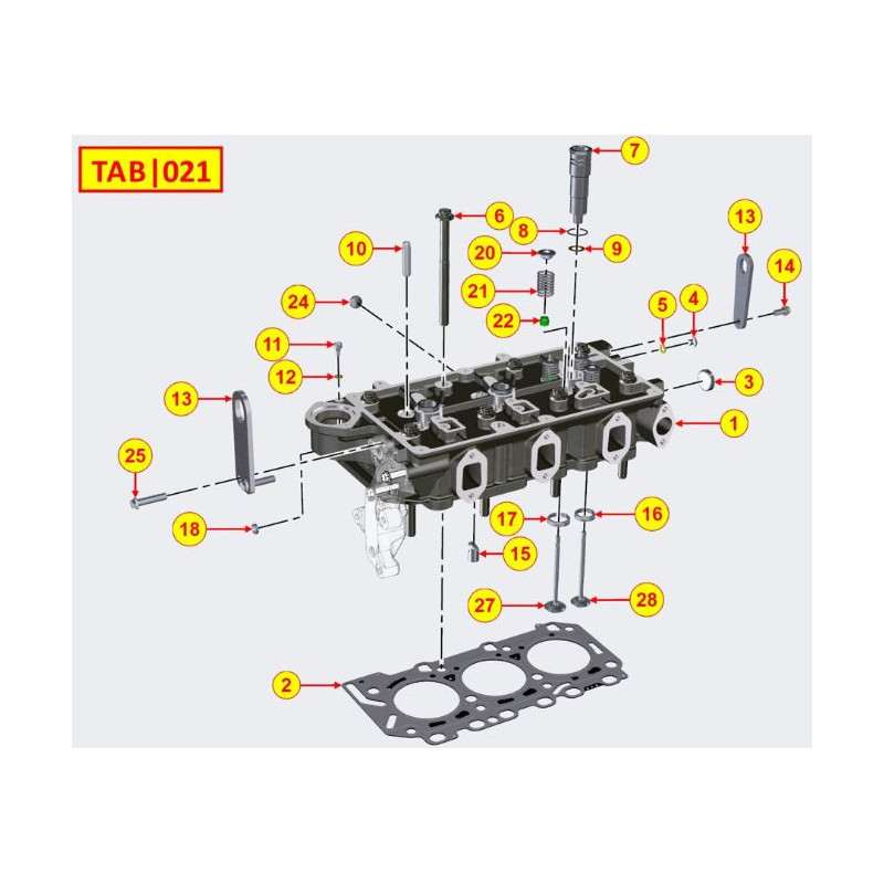 Gasket cylinder head 1 hole