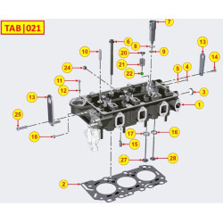 Gasket cylinder head 3 holes