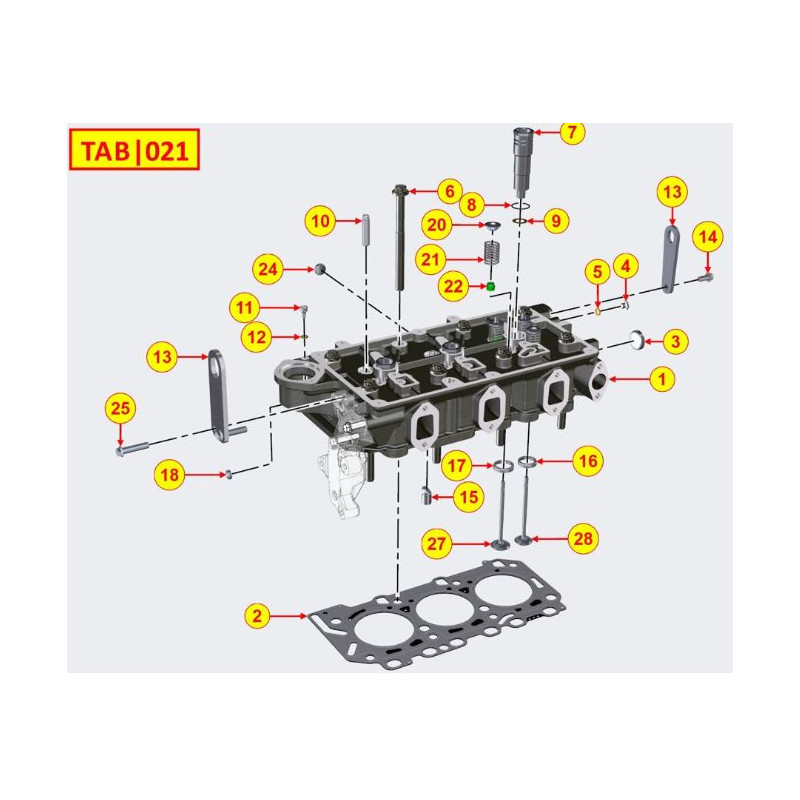 Gasket cylinder head 3 holes