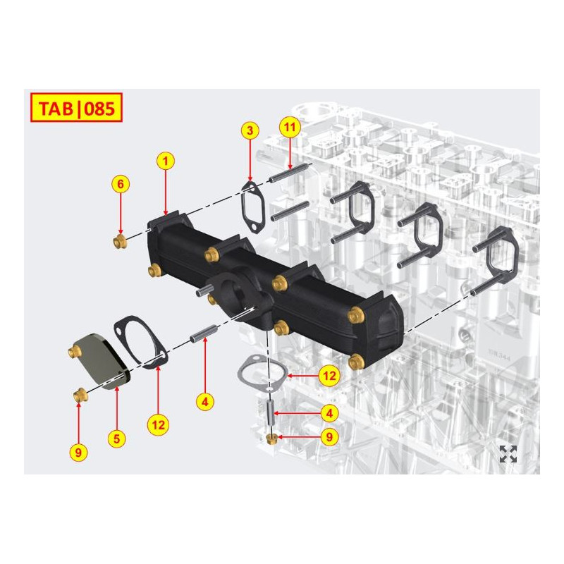 Collector exhaust KDI2504 M