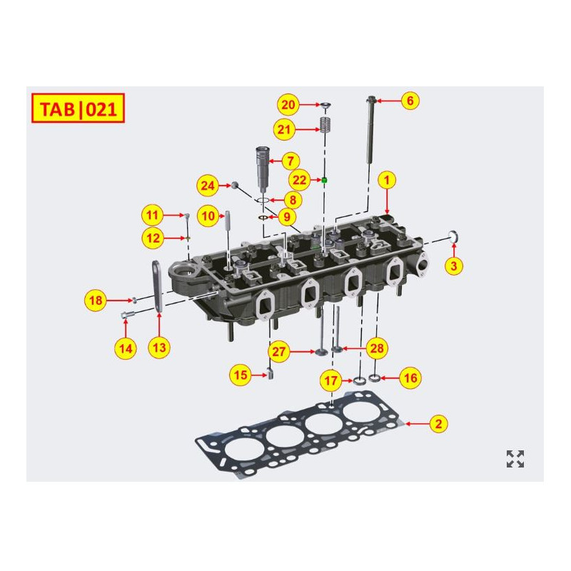 Culasse Complet KDI2504 M/TCR