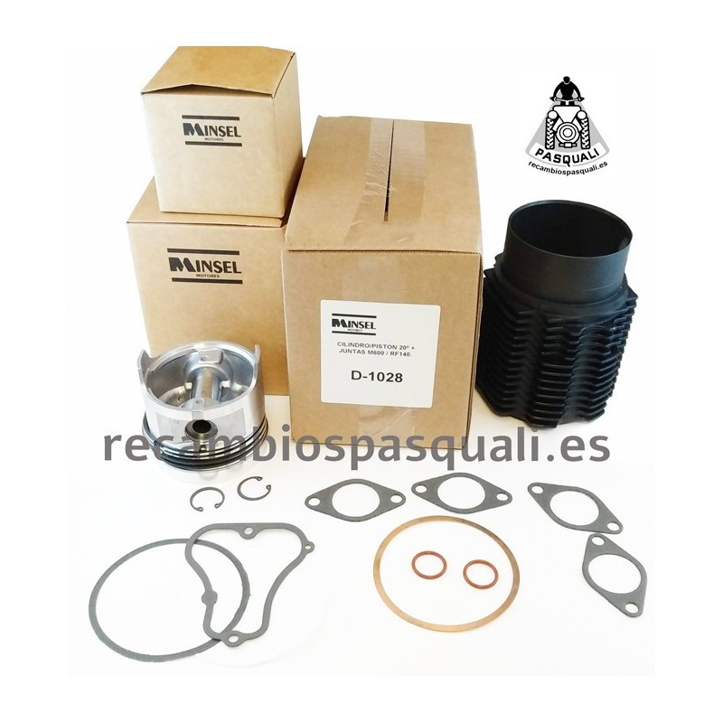 Kit cilindro pistón juntas Motor Minsel M600