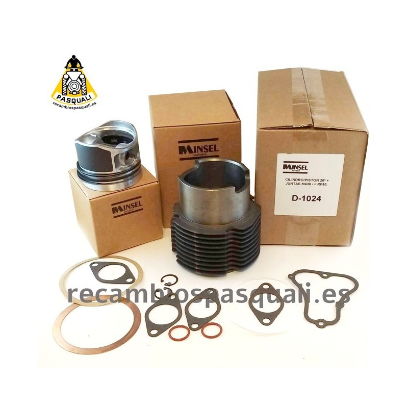 Motores Diesel Minsel Ruggerini RF80 pistón juntas